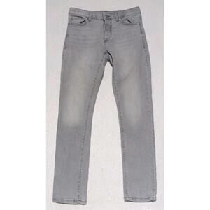 Topman Men's Straight Fit Denim Jeans Gray, W30 L32